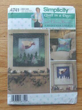 Vintage Guardian Angel Tooth Fairy Quilting Pattern Wallhanging Pillow 4741